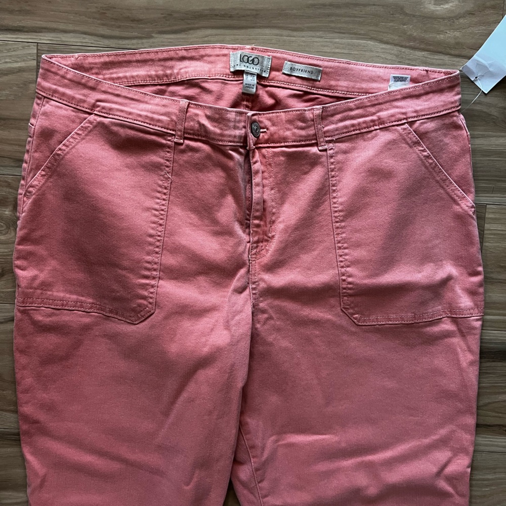 LOGO by Lori Goldstein Coral Boyfriend Jeans - Picture 2 of 8